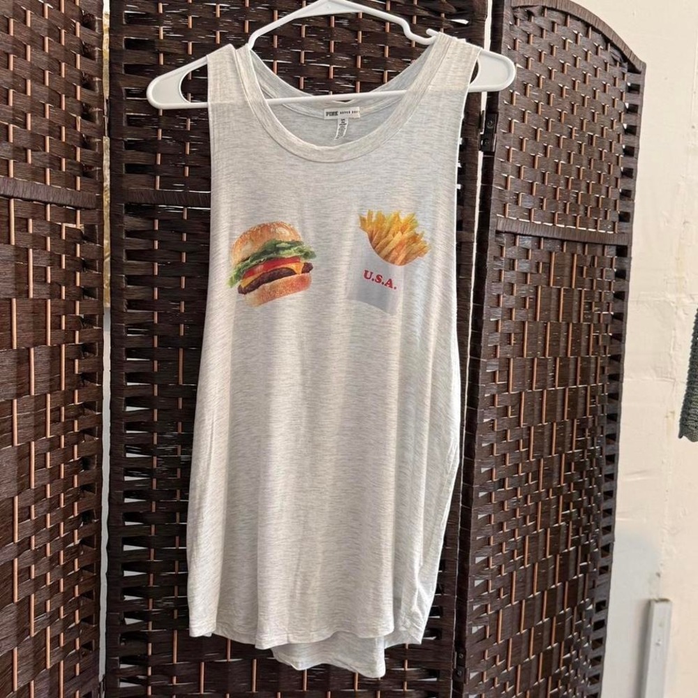 Victoria's Secret PINK Women's Burger and Fries tank top size small
